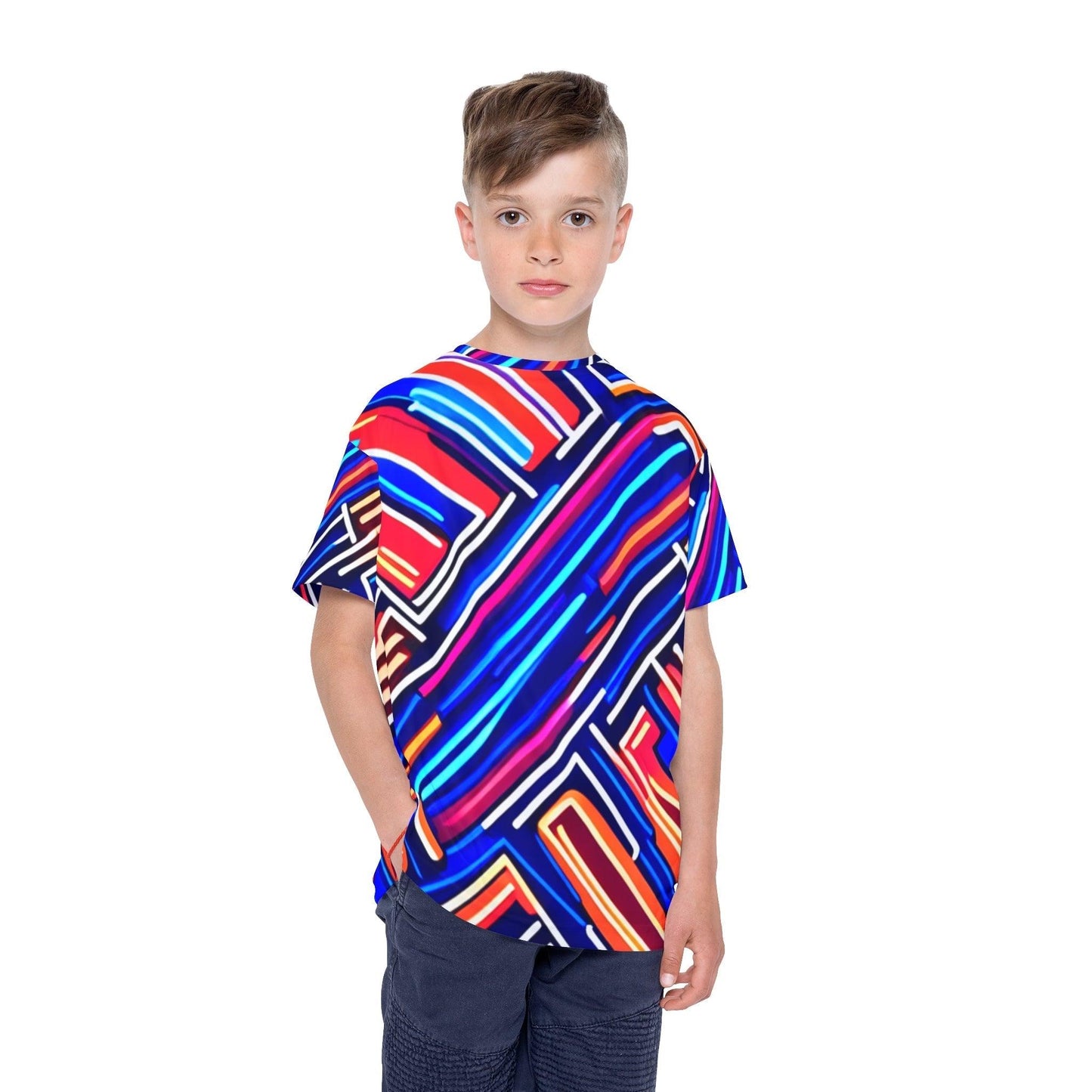 Neon Track Kids Sports Jersey - Lizard Vigilante