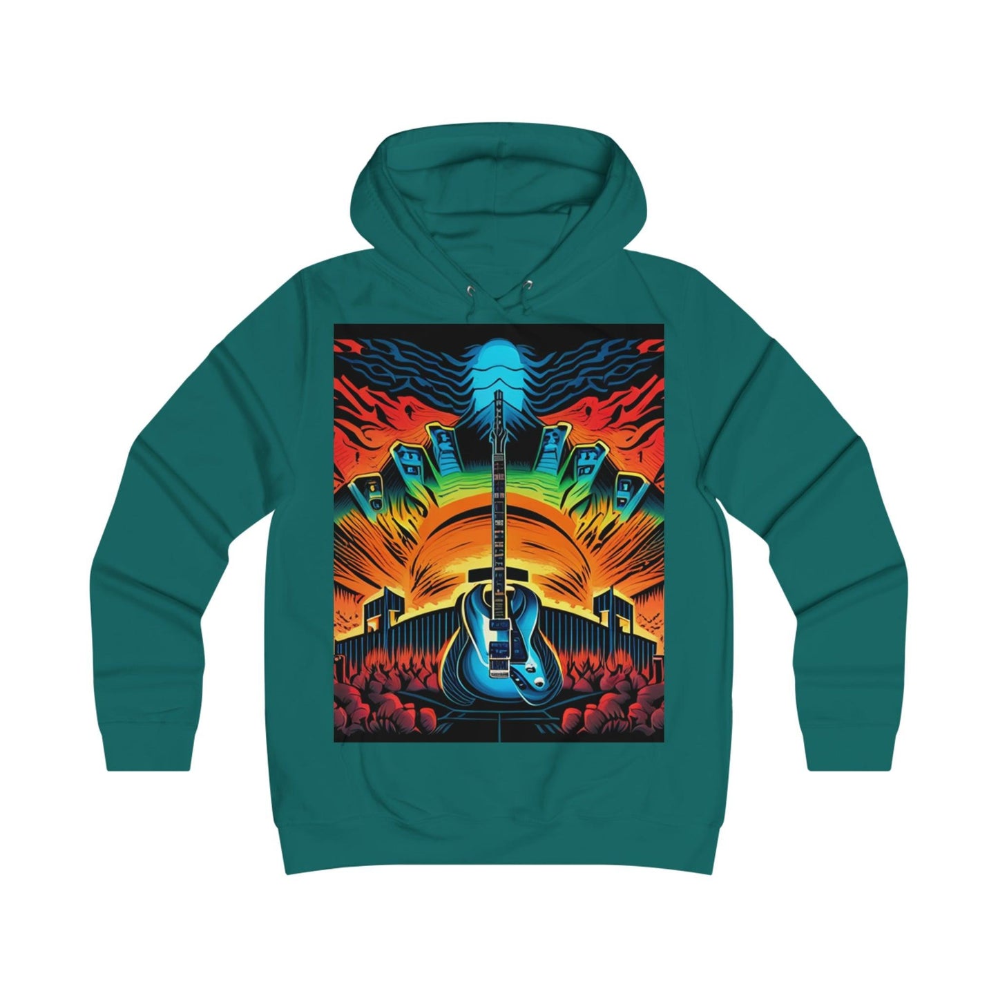 Guitar Adulation College Hoodie - Lizard Vigilante