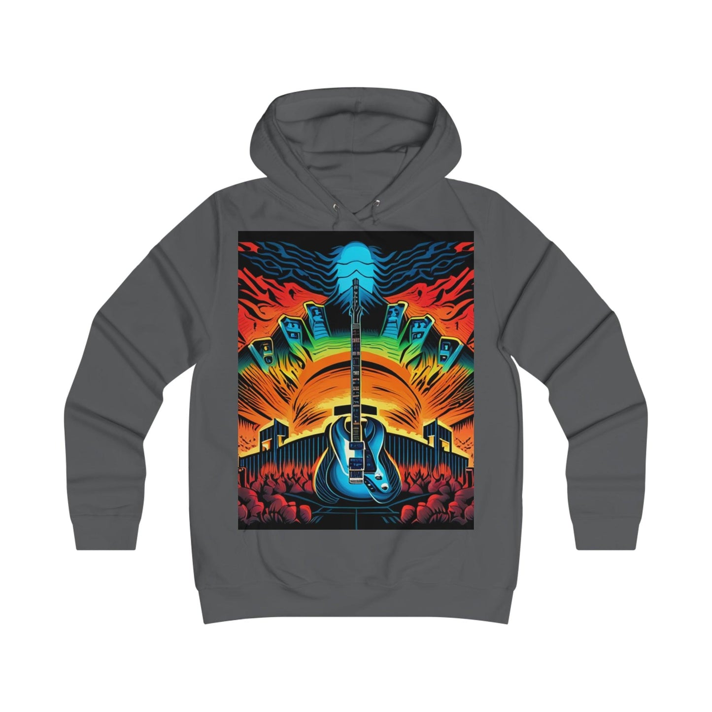 Guitar Adulation College Hoodie - Lizard Vigilante