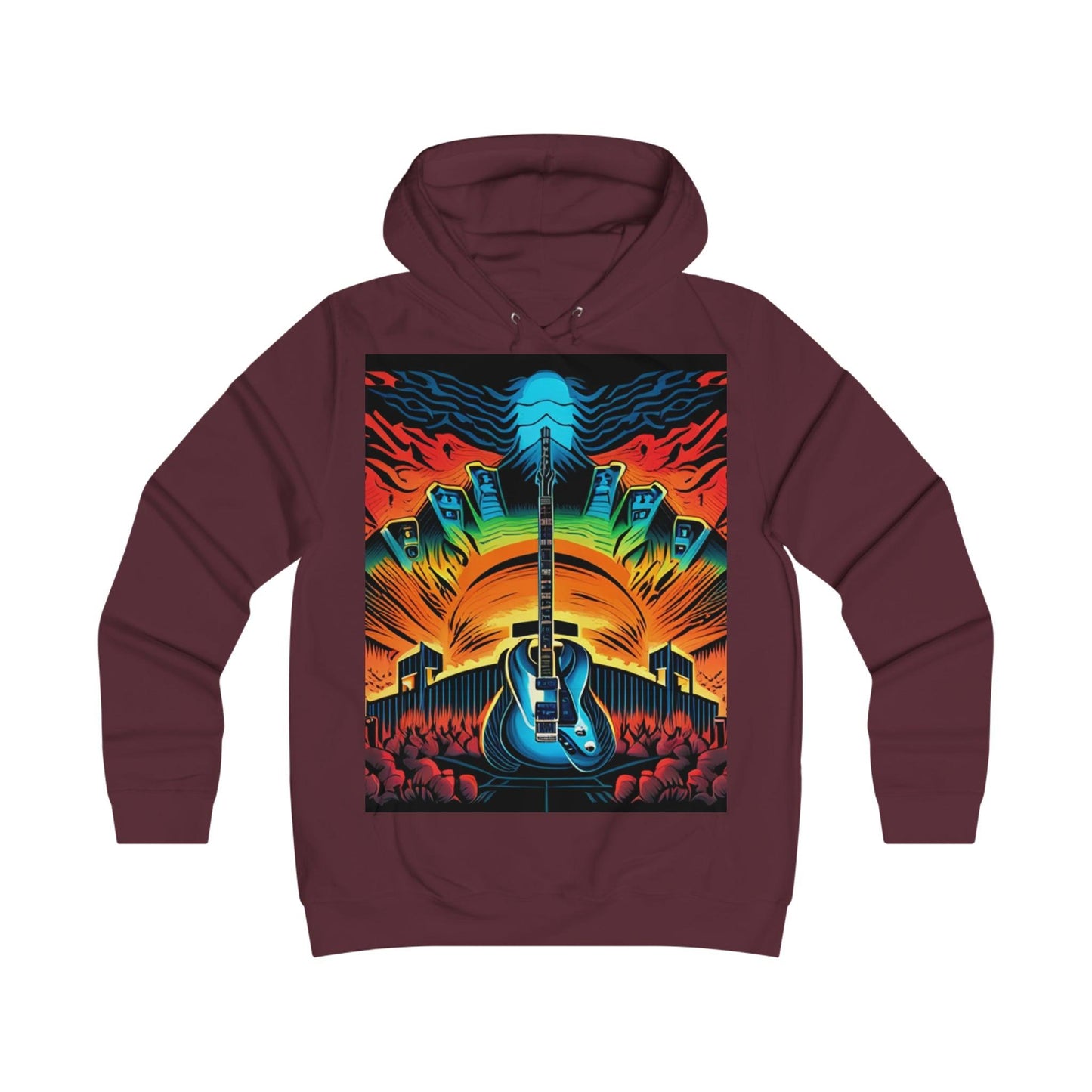 Guitar Adulation College Hoodie - Lizard Vigilante