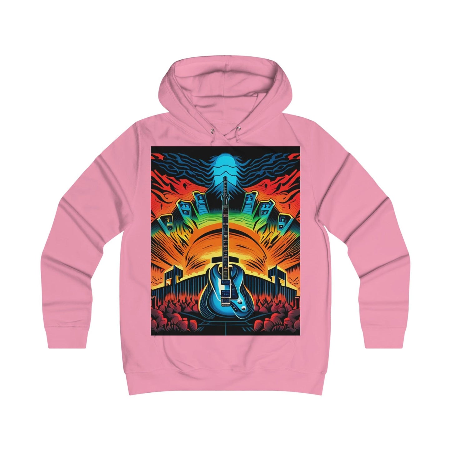 Guitar Adulation College Hoodie - Lizard Vigilante