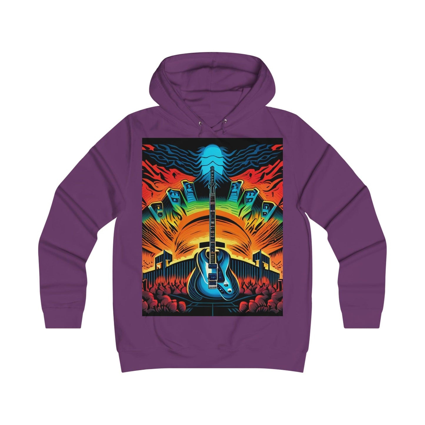 Guitar Adulation College Hoodie - Lizard Vigilante