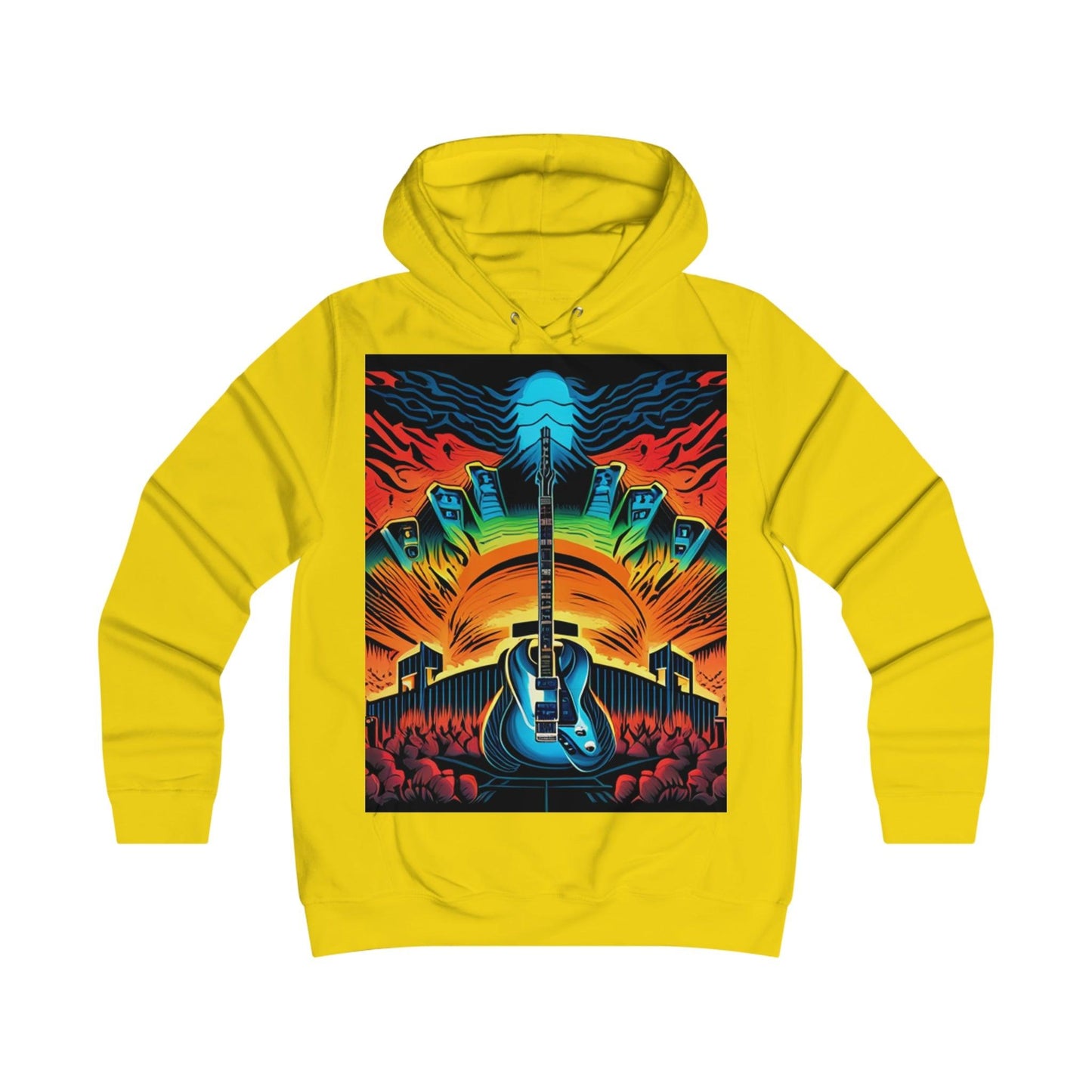 Guitar Adulation College Hoodie - Lizard Vigilante