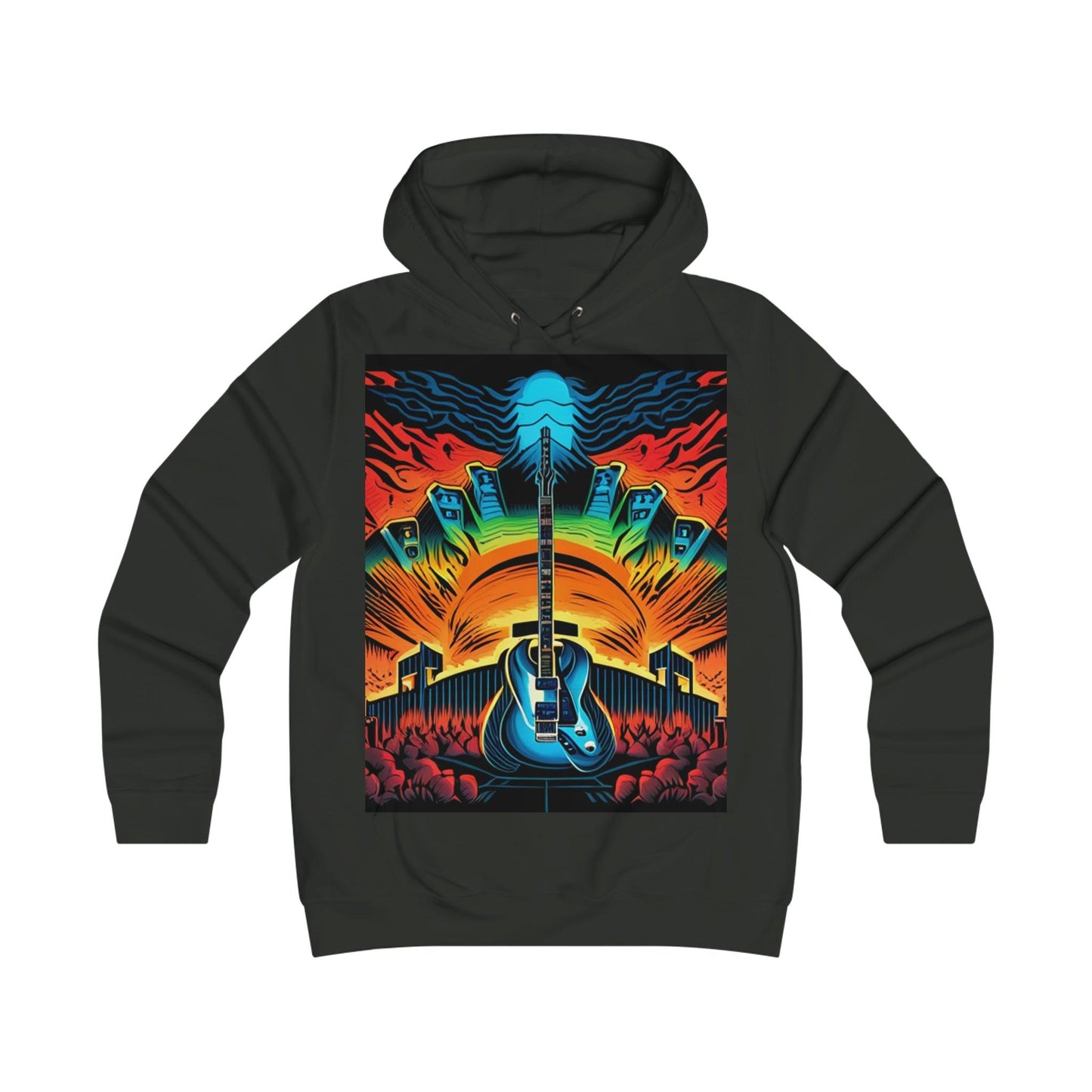 Guitar Adulation College Hoodie - Lizard Vigilante