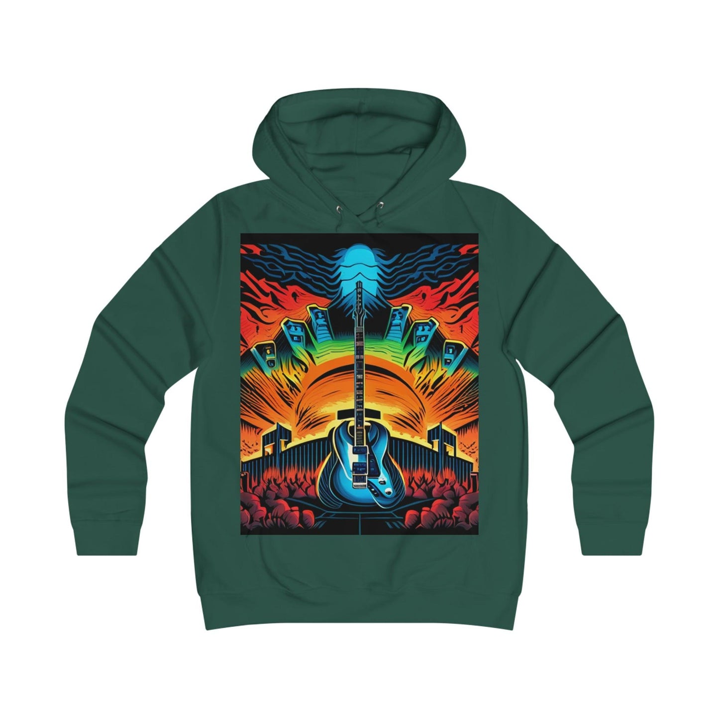 Guitar Adulation College Hoodie - Lizard Vigilante