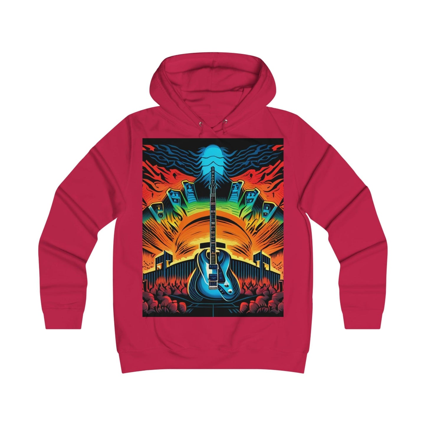 Guitar Adulation College Hoodie - Lizard Vigilante