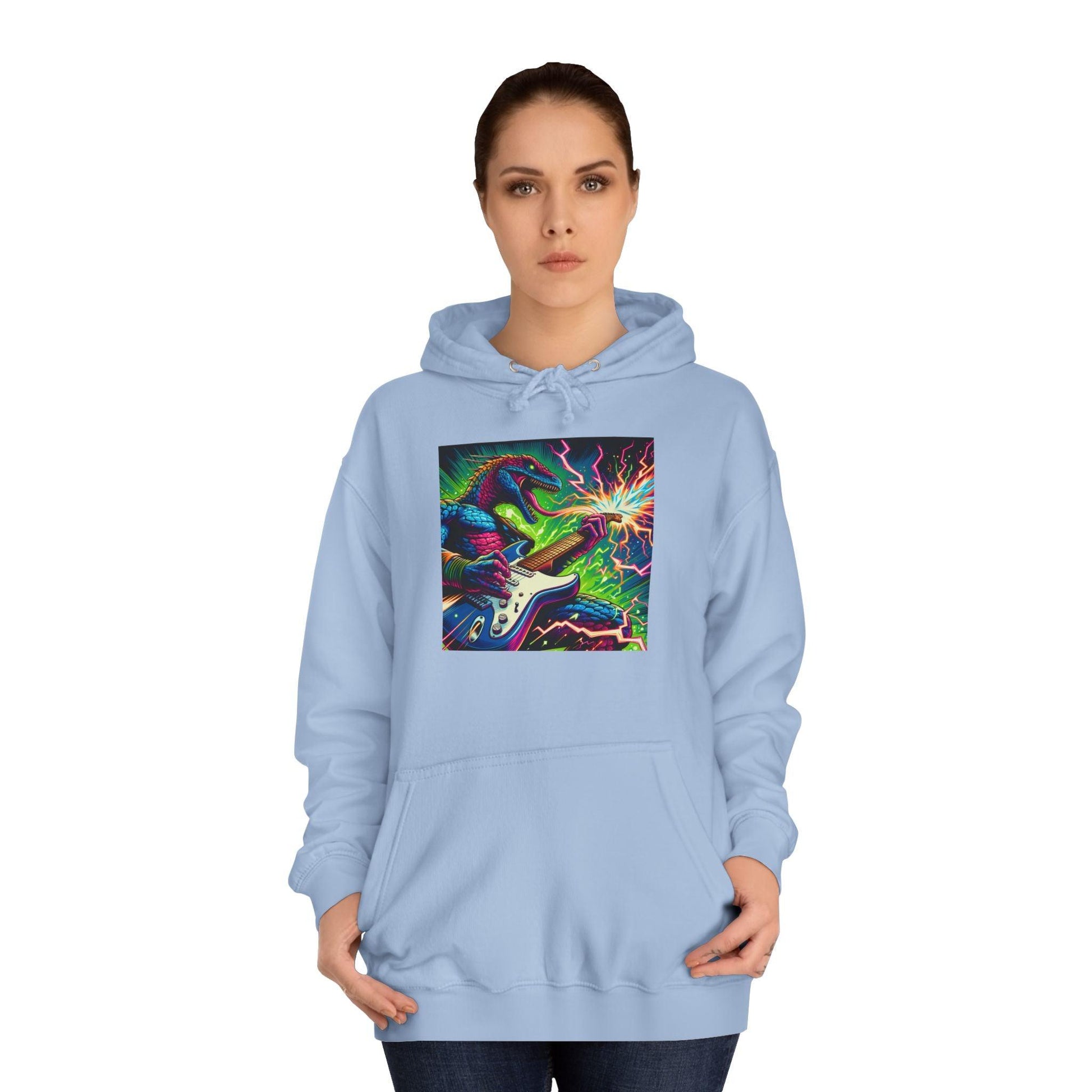 Lizard RockStar Unisex College Hoodie - Premium Hoodie from Printify - Just $54.16! Shop now at Lizard Vigilante