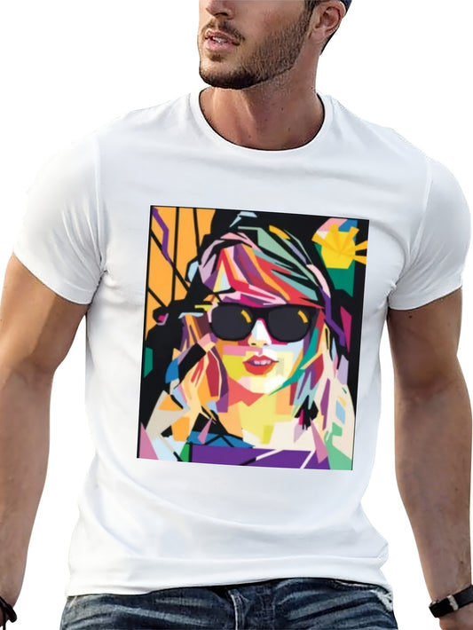 Vintage Taylor Swift Era Tour Men's Casual Short Sleeve T-Shirt – Boho Concert Apparel - Premium  from Lizard Vigilante - Just $26.99! Shop now at Lizard Vigilante