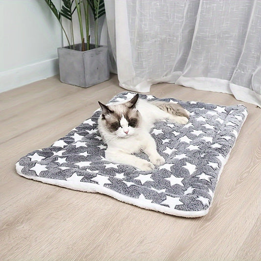 Warm Thickened Flannel Winter Blanket - Multicolor Pet Dog Sleeping Mat - Kennel Mat
