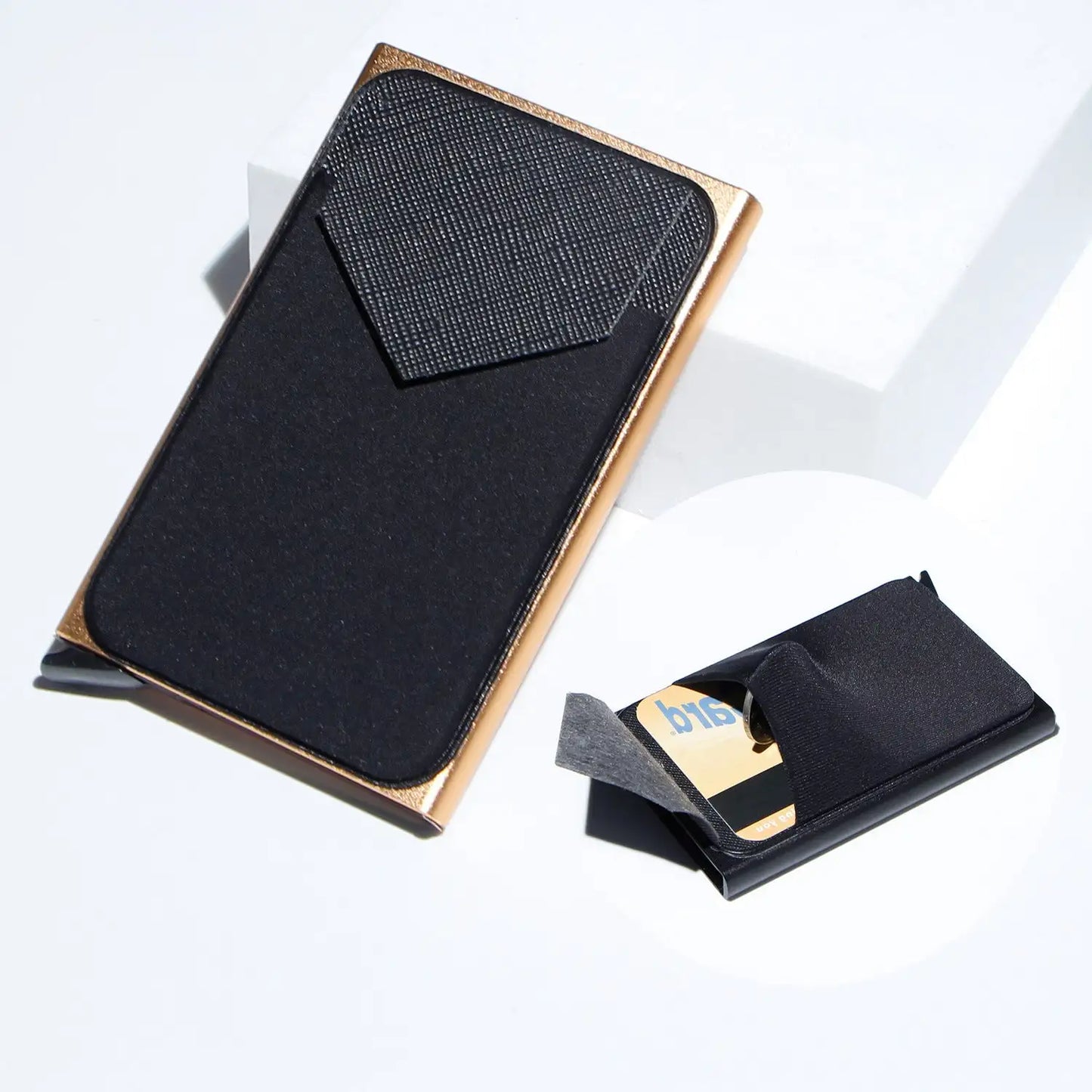 Metal Card Holder, Money Clip Aluminum Alloy Lycra Cloth