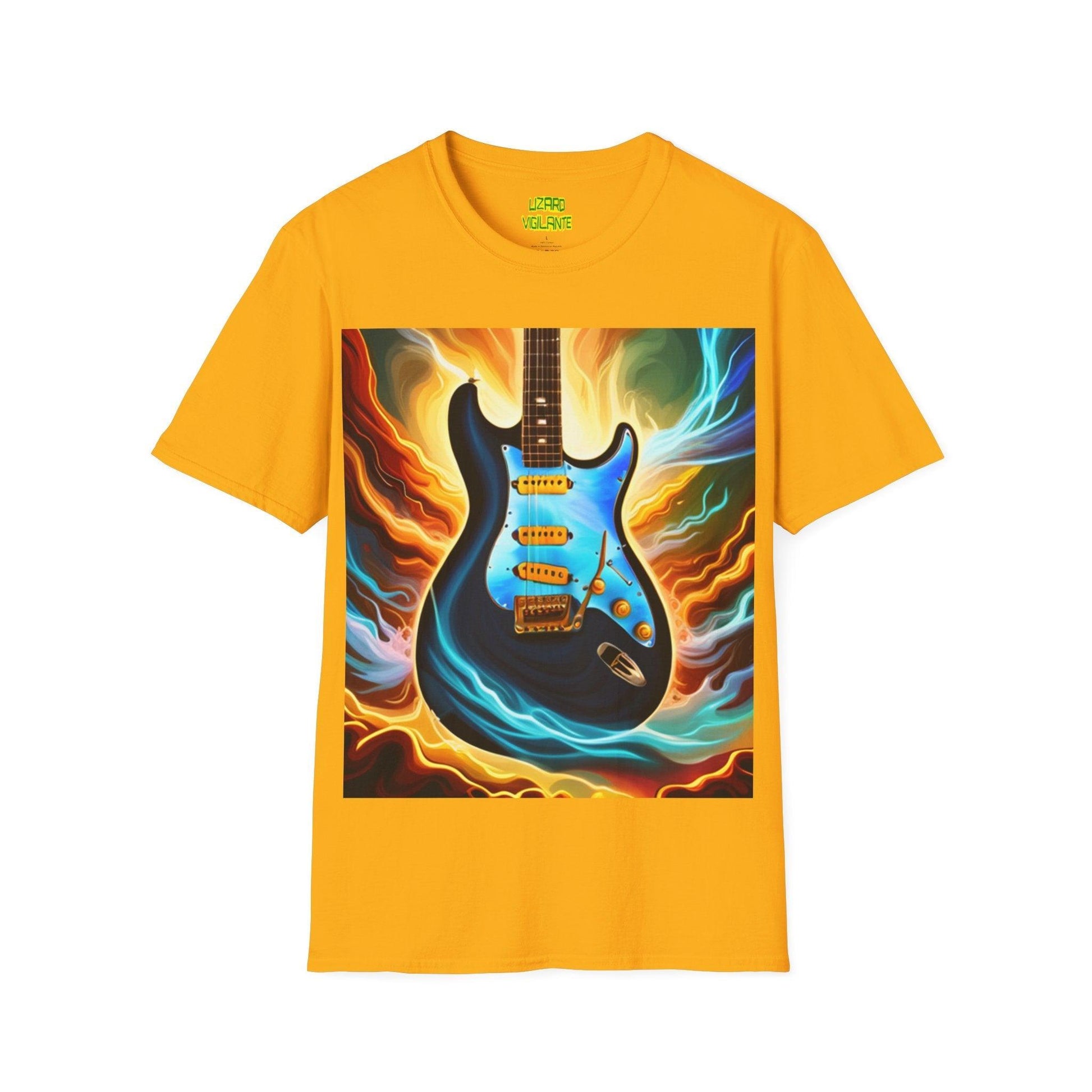 Electrical Guitar Unisex Softstyle T-Shirt - Lizard Vigilante