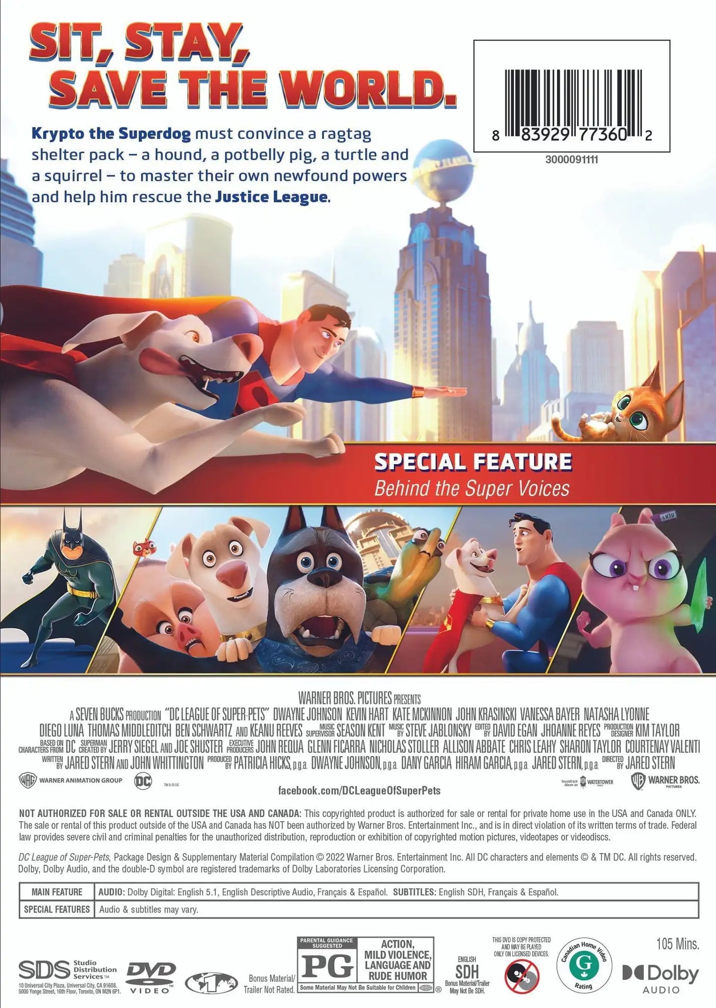 DC League of Super-Pets (DVD)