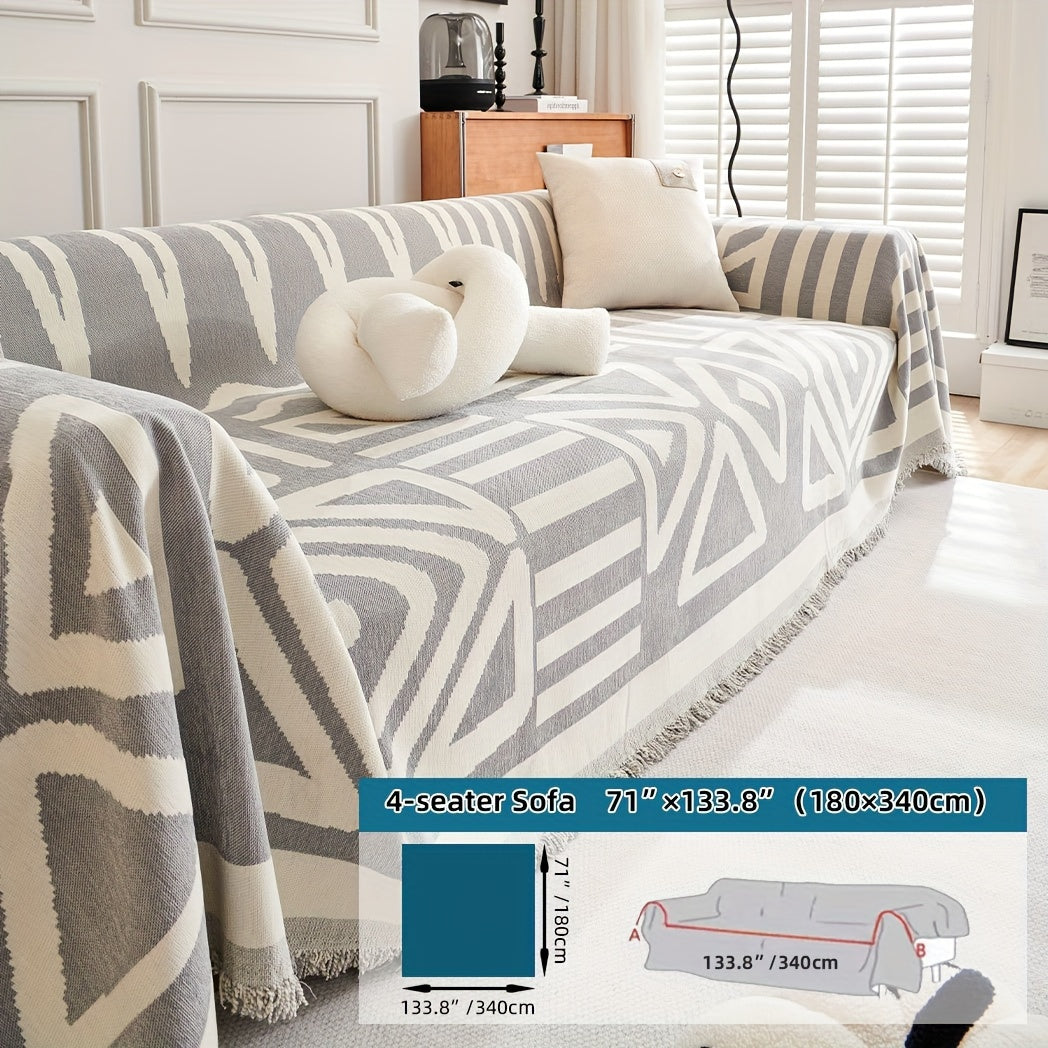 1pc Boho Style Sofa Cover, Anti Pet Scratch Couch Cover, Y Non-Slip Sofa Slipcover Furniture Protector, for Bedroom Living Room Home Decor Couch Cover Blanket Sofa Cover Blanket Sofa Throw Blanket