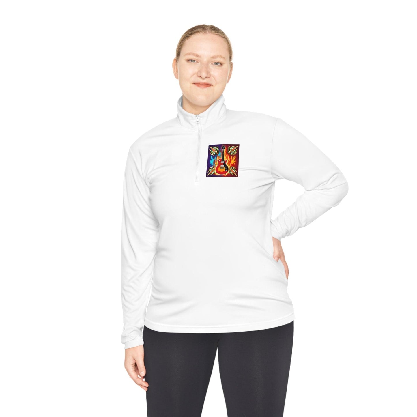 Flaming Axe Unisex Quarter-Zip Pullover - Lizard Vigilante