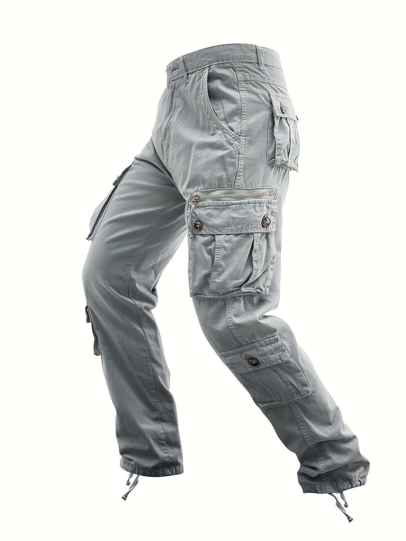 Men’s 8-Pocket Plus Size Cotton Tactical Cargo Pants – Outdoor Street Style Overalls - Premium trousers from Lizard Vigilante - Just $53.99! Shop now at Lizard Vigilante