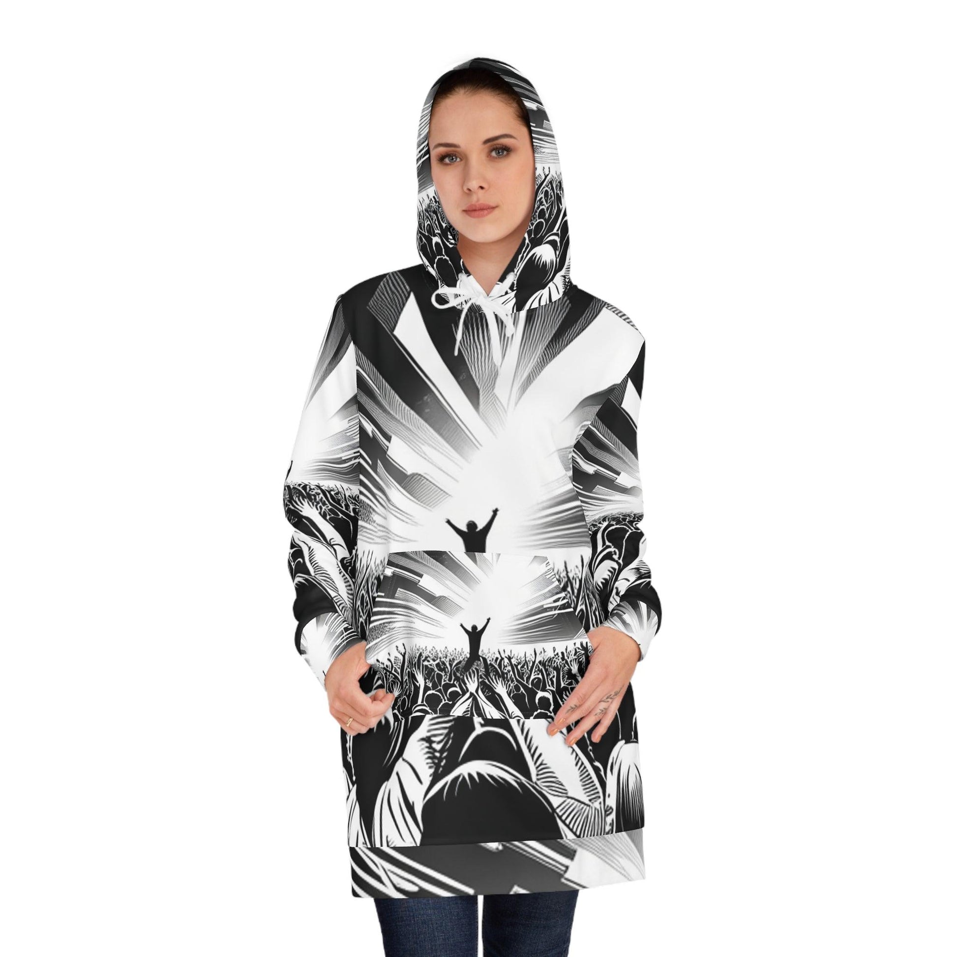 Shining ICON Women's Hoodie Dress - Lizard Vigilante