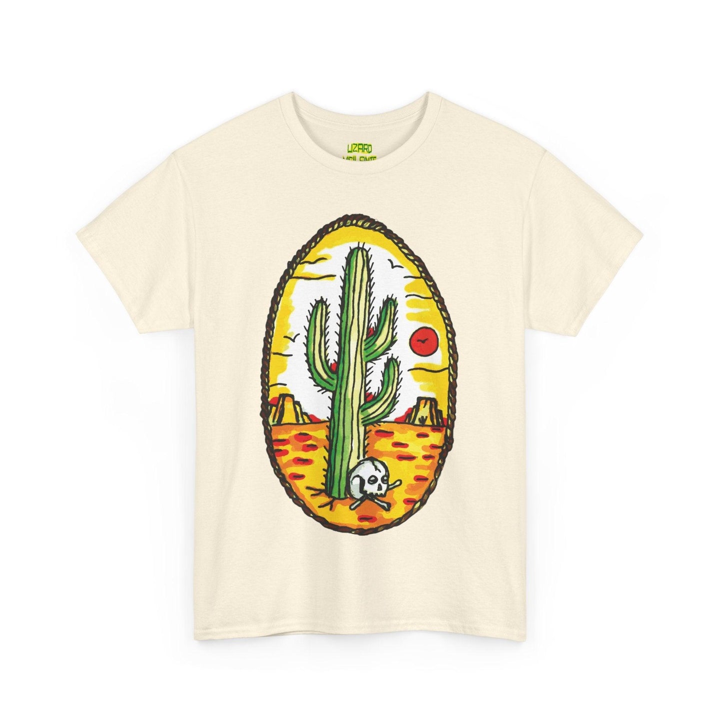 Cactus Skull Unisex Heavy Cotton Tee - Lizard Vigilante