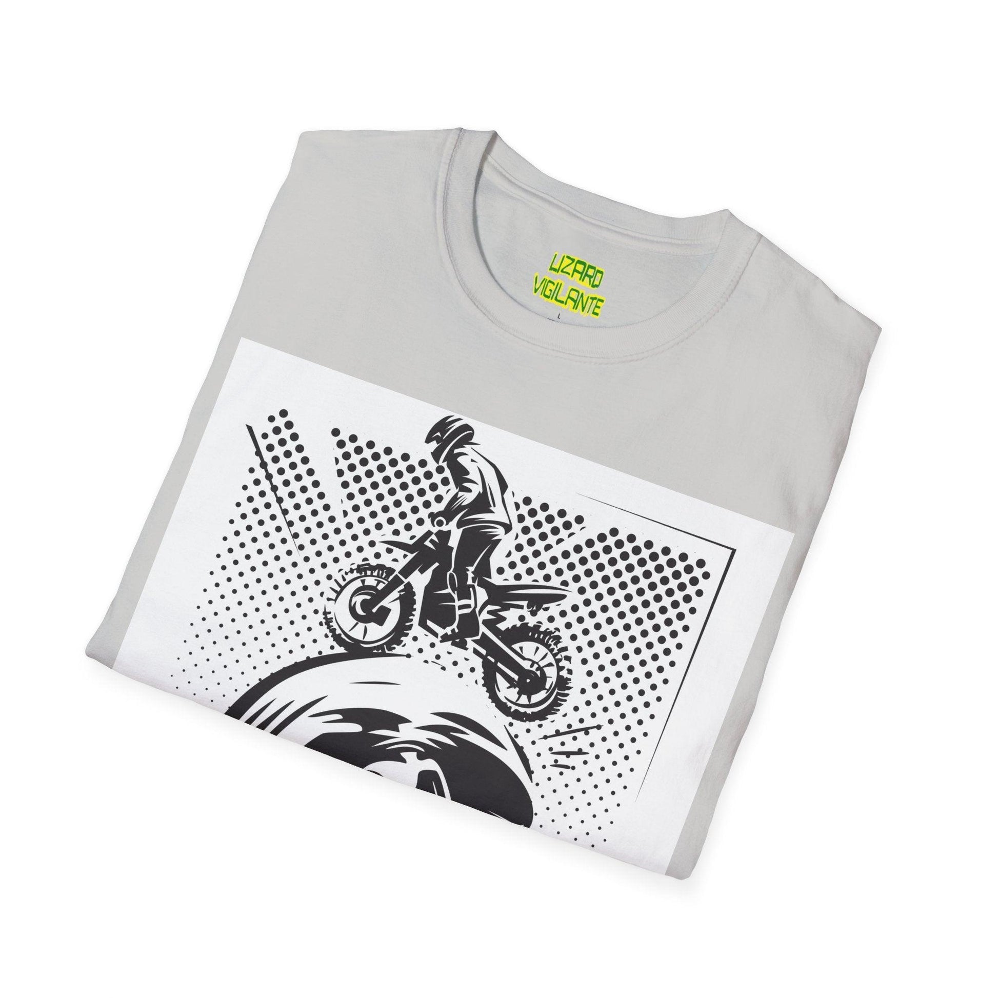 Off Road Motorcycle Skull Unisex Softstyle T-Shirt - Lizard Vigilante