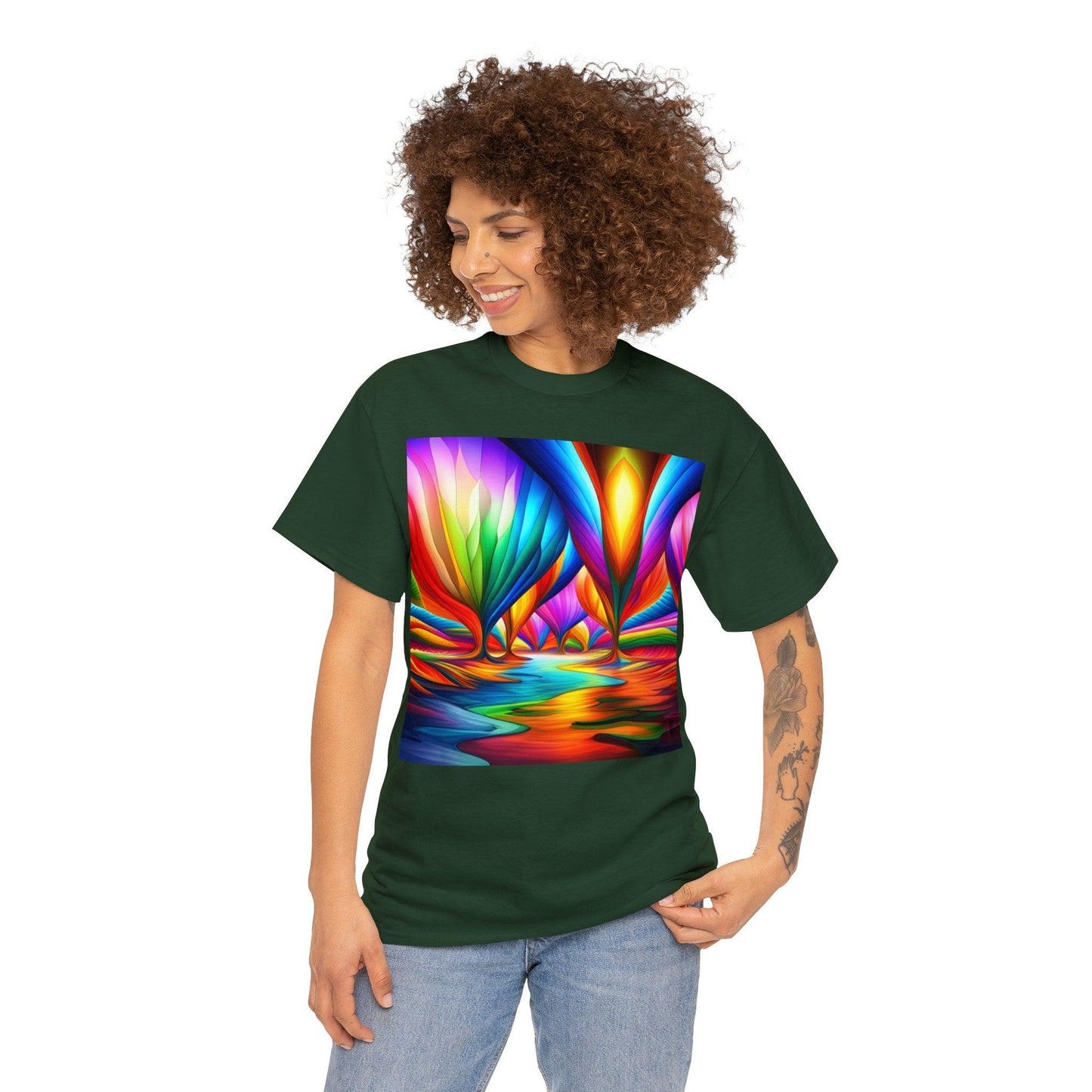 Salivation Multicolored Unisex Heavy Cotton Tee - Lizard Vigilante