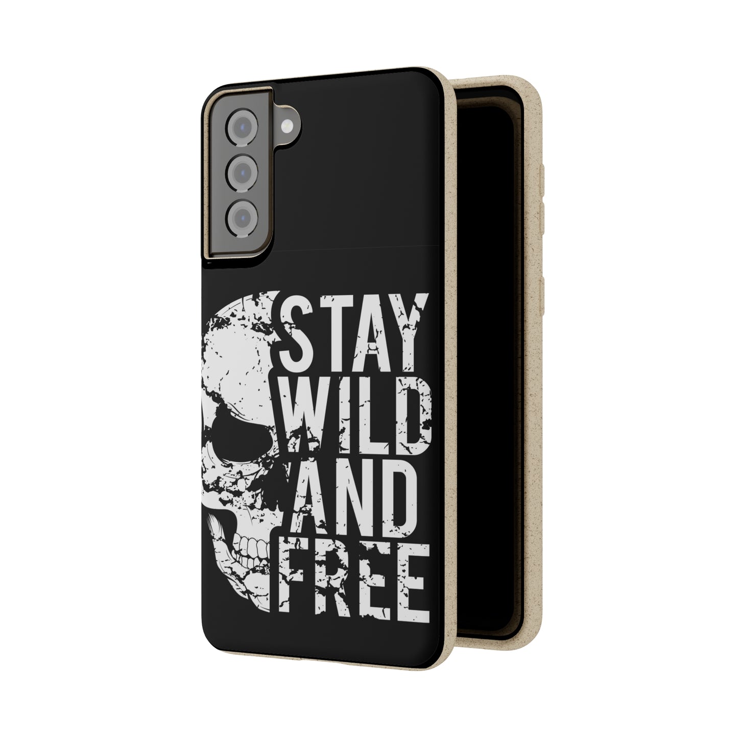 Stay Wild And Free Skull Biodegradable Cases - Lizard Vigilante