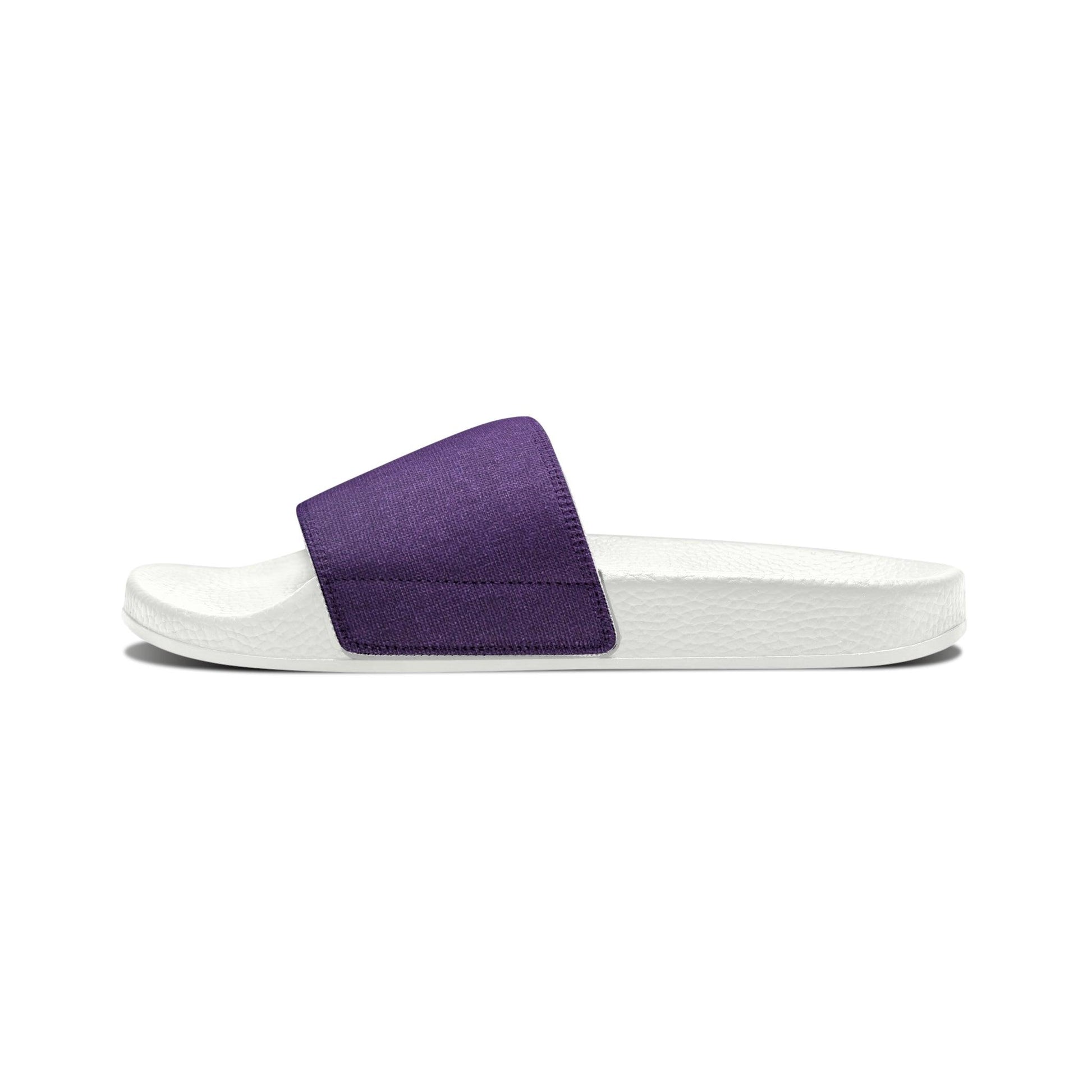 Faux Purple Silk Youth PU Slide Sandals - Lizard Vigilante