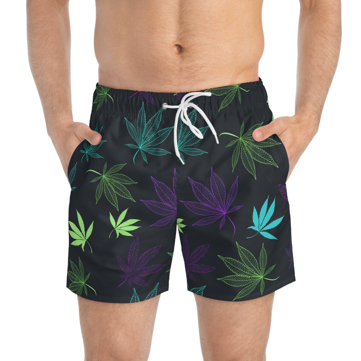 Weed Swim Trunks (AOP) - Lizard Vigilante