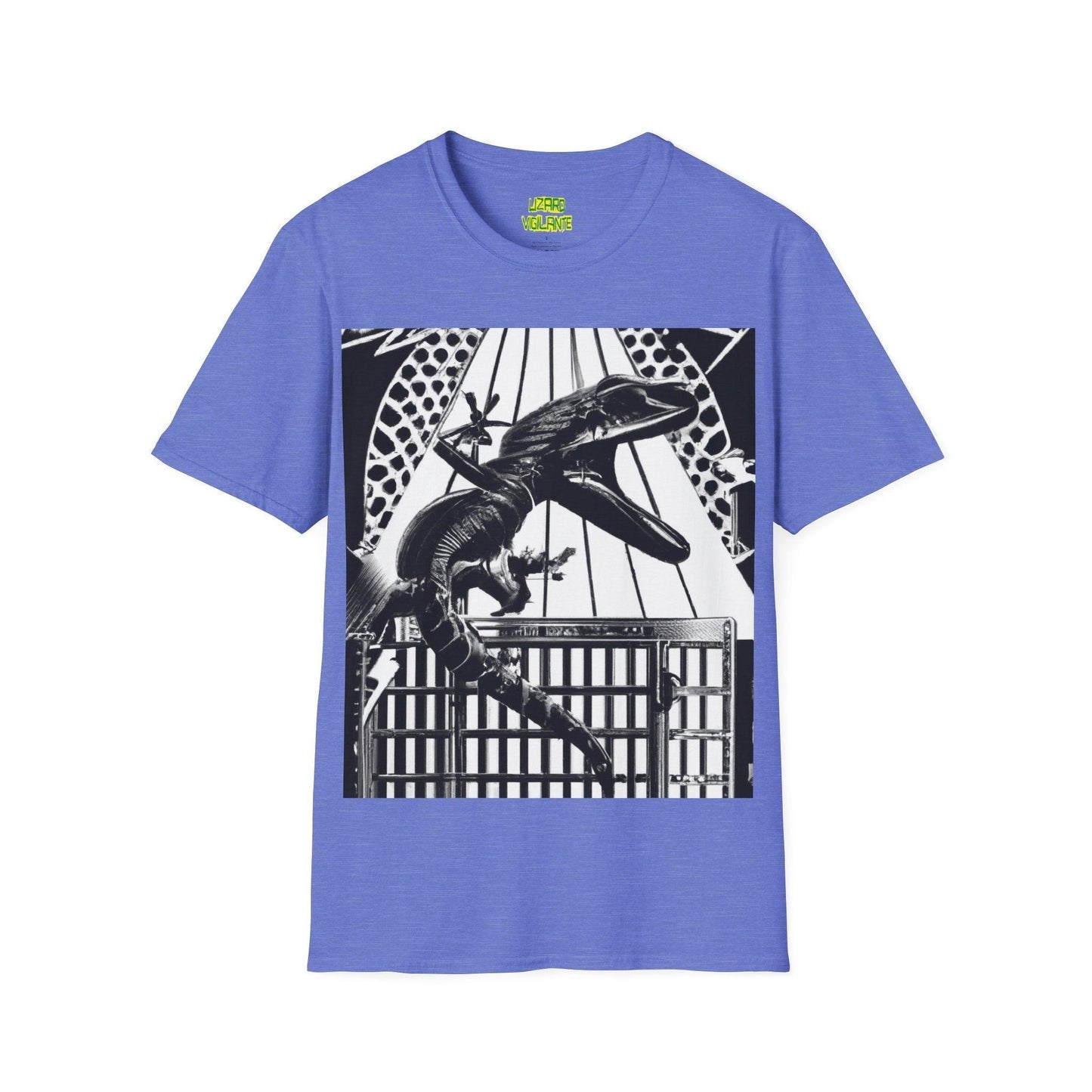 Lizard Vigilante Escapes Unisex Softstyle T-Shirt - Lizard Vigilante