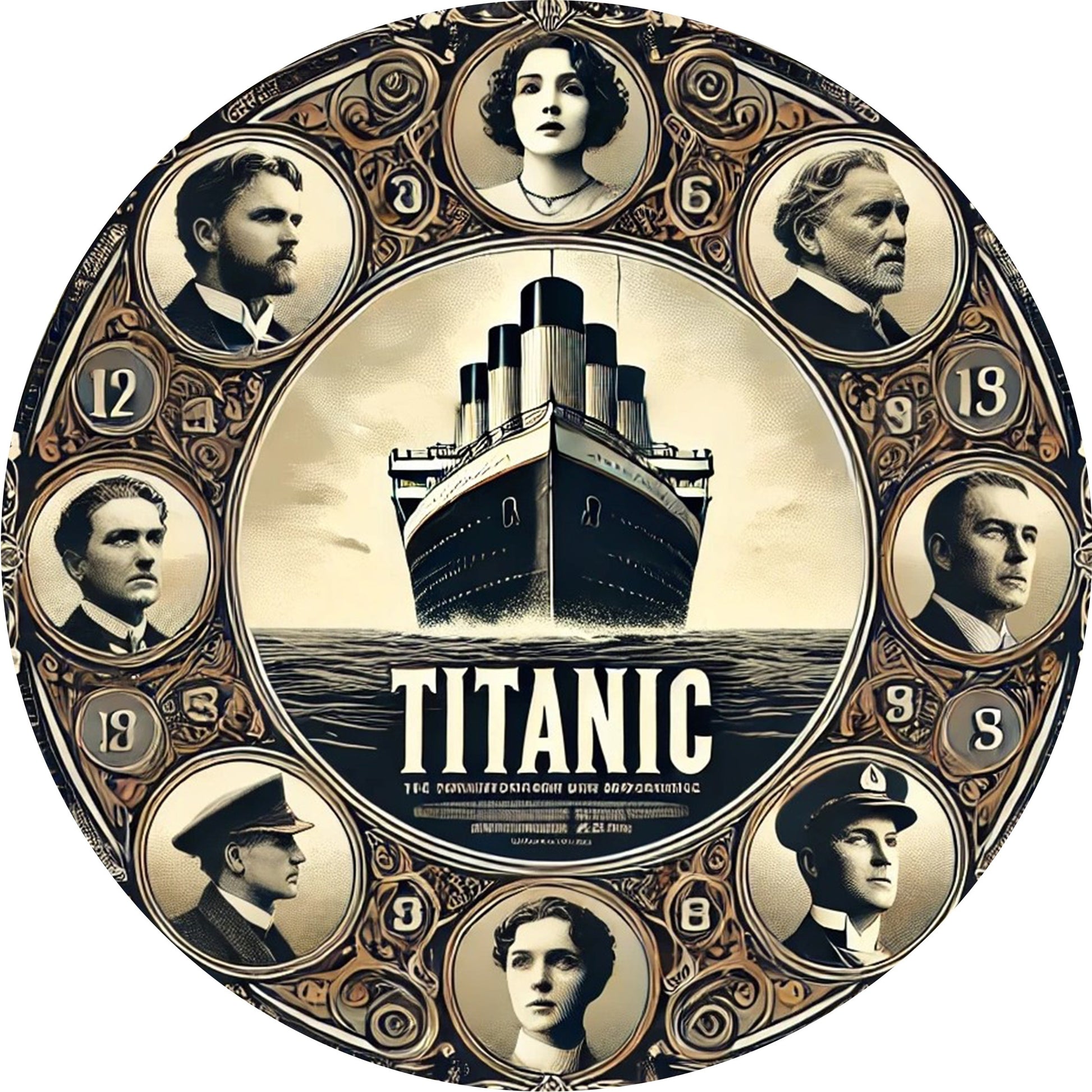 Titanic Inspired 8x8 inch Round Metal Sign - Aluminum Wall Art for Home & Office Decor, Durable Material, Ideal Gift for Living Room, Bar, Cafe, Indoor & Outdoor - Premium  from Lizard Vigilante - Just $19.99! Shop now at Lizard Vigilante