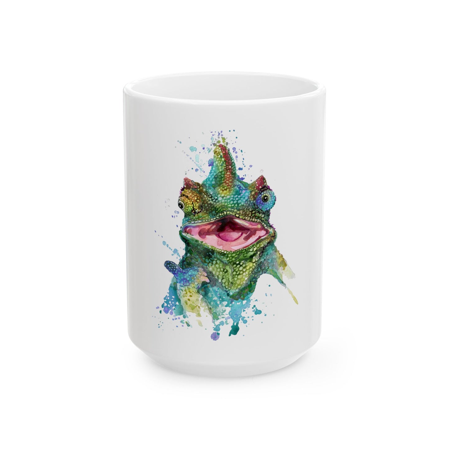 Cute Green Gecko Ceramic Mug – Fun Lizard Coffee Cup (11oz/15oz)