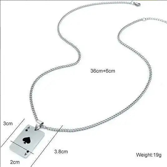 Couple Instagram Style Poker Pendant Necklace