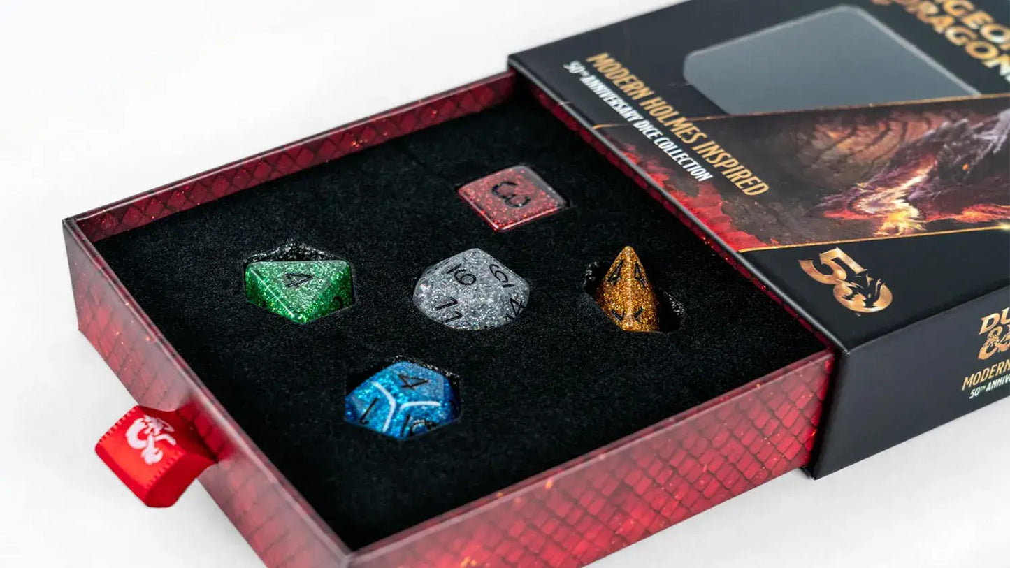 D&D 50th Anniversary Modern Holmes Inspired Dice Set