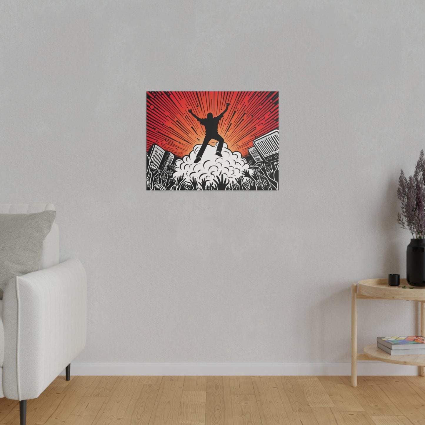 Metal Concert Matte Canvas, Stretched, 0.75" - Lizard Vigilante