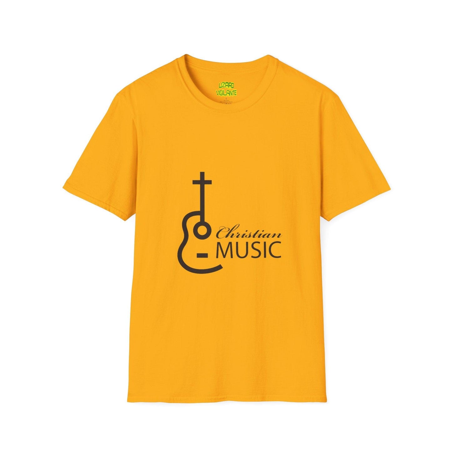 Christian Acoustic Cross Unisex Softstyle T-Shirt - Lizard Vigilante