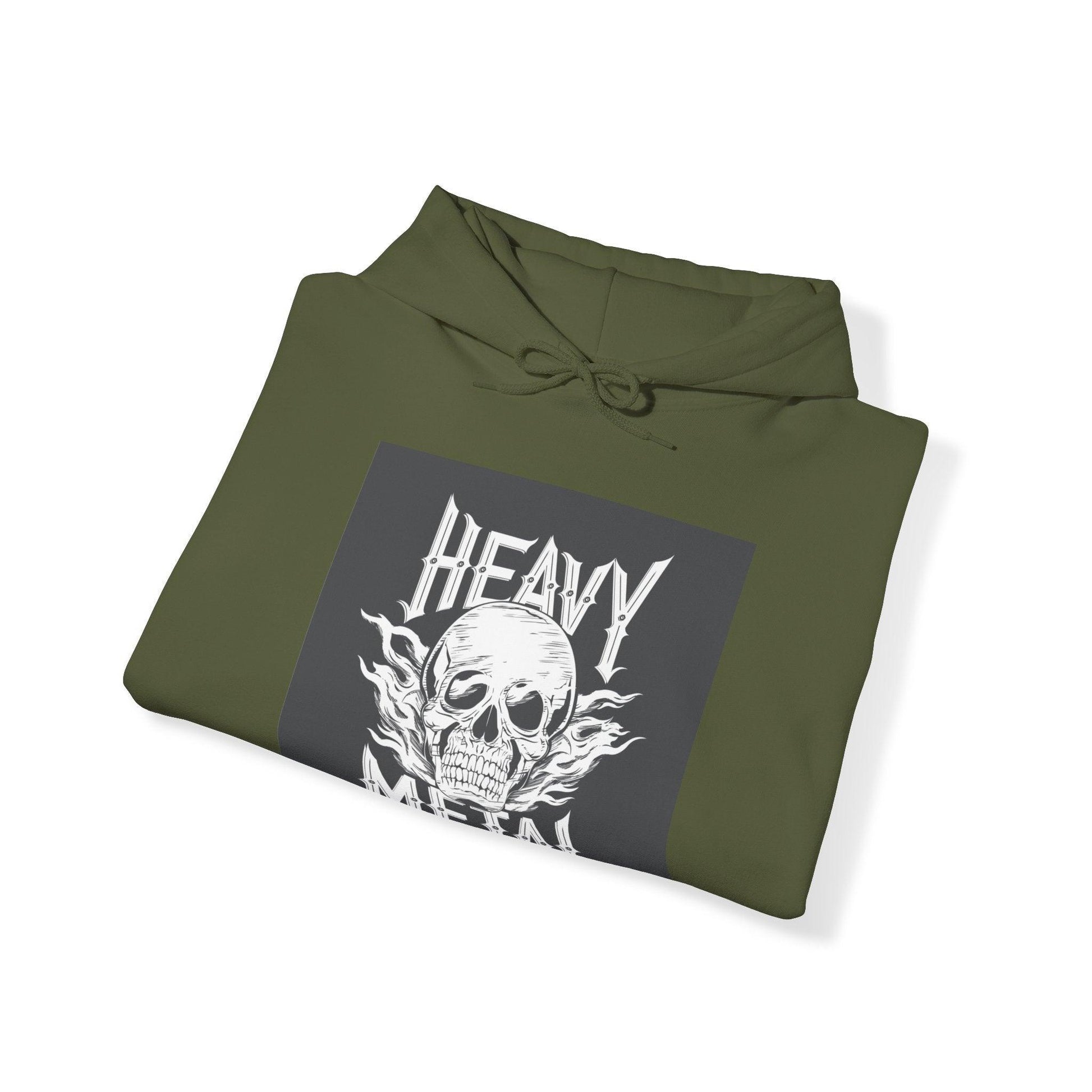 Heavy Metal Skull Unisex Heavy Blend™ Hooded Sweatshirt - Lizard Vigilante