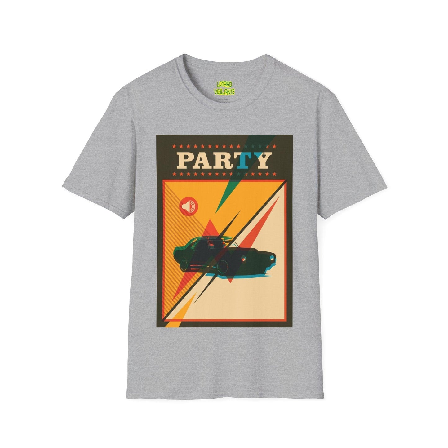 Party Car Graphic Unisex Softstyle T-Shirt - Lizard Vigilante