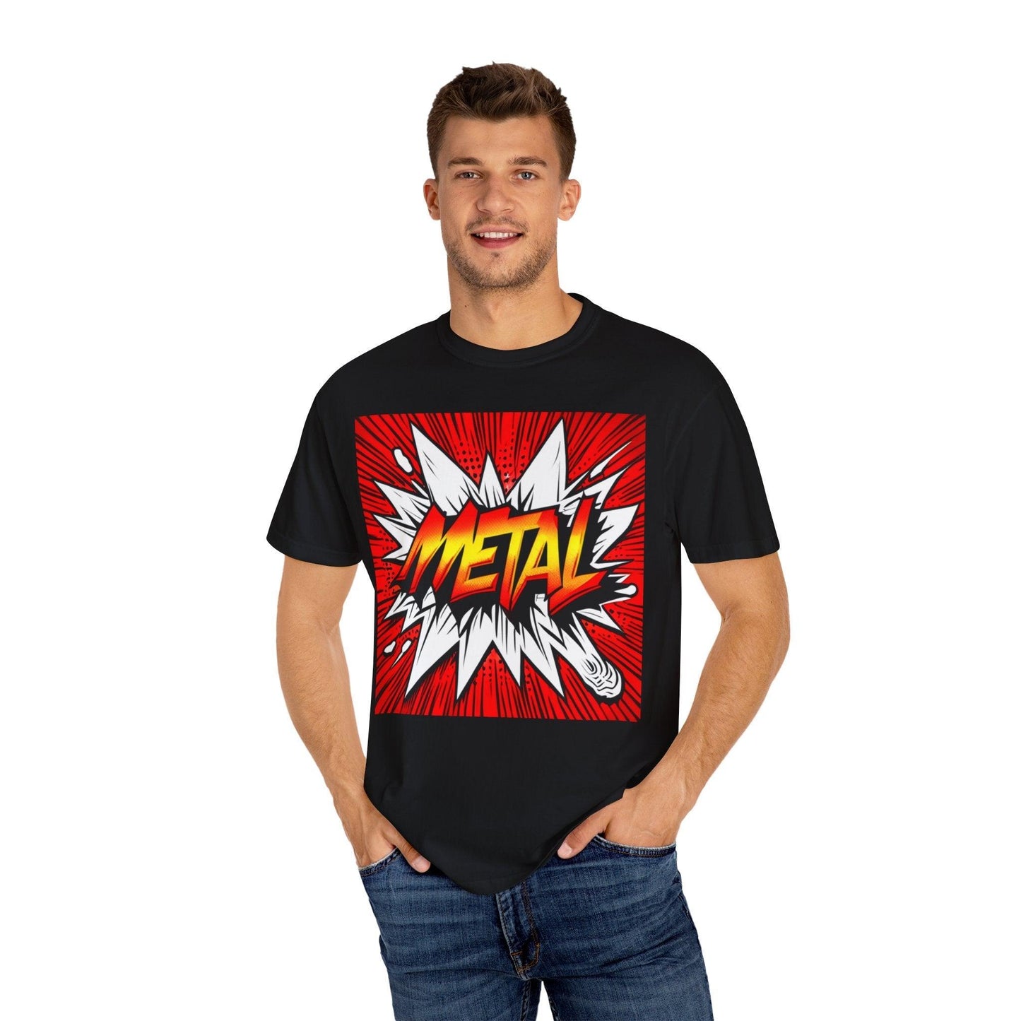 Metal Kapow Unisex Garment-Dyed T-shirt - Lizard Vigilante