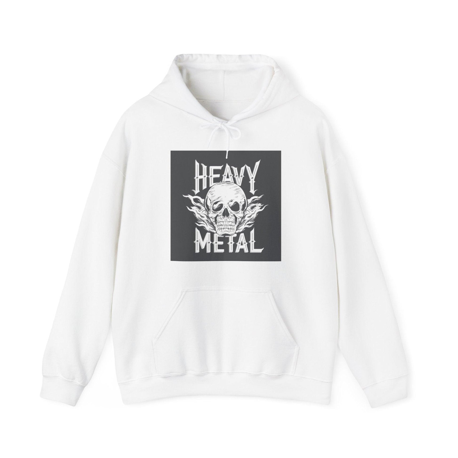 Heavy Metal Skull Unisex Heavy Blend™ Hooded Sweatshirt - Lizard Vigilante