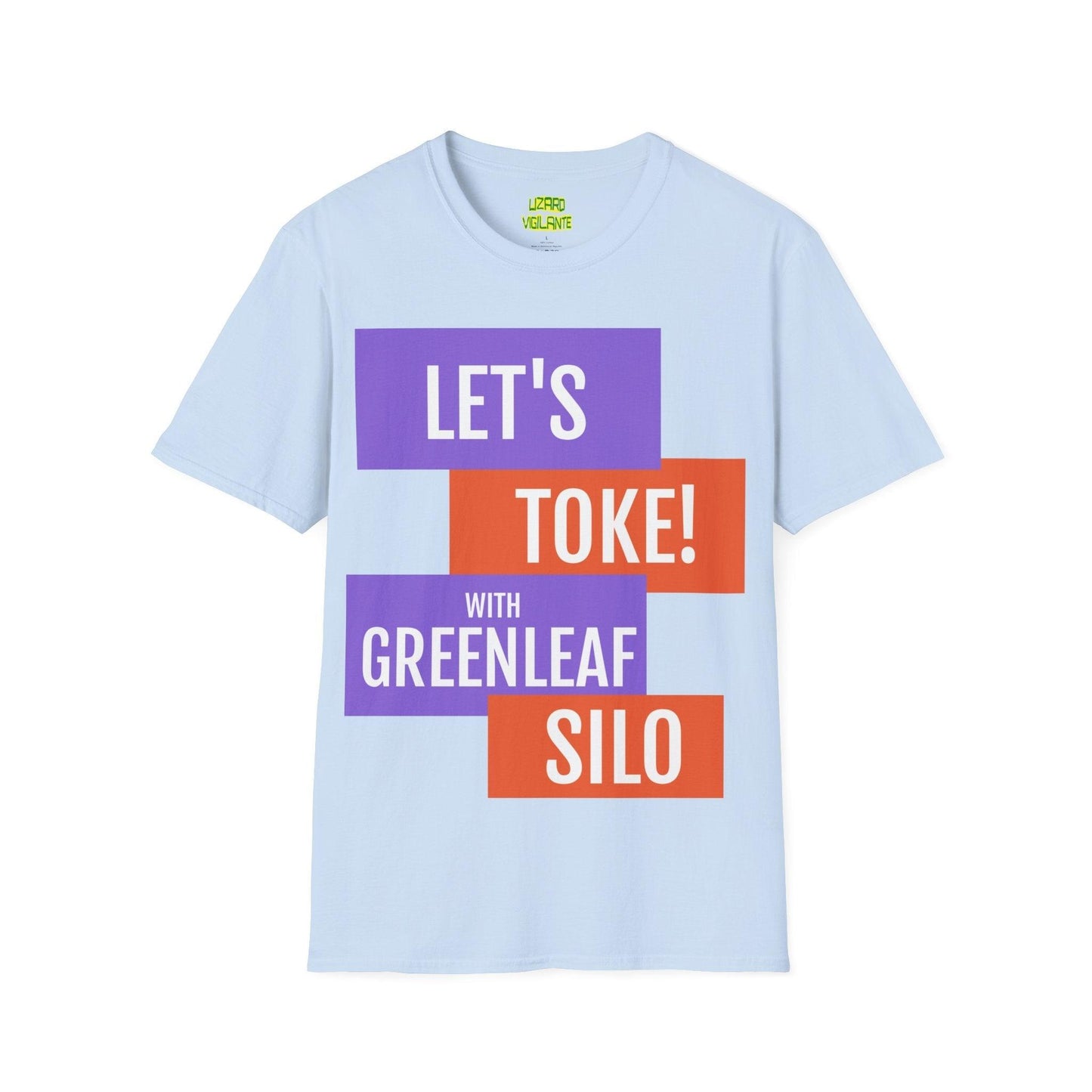 LET'S TOKE! With GreenLeaf Silo Unisex Softstyle T-Shirt / Weed Band Tee - Lizard Vigilante