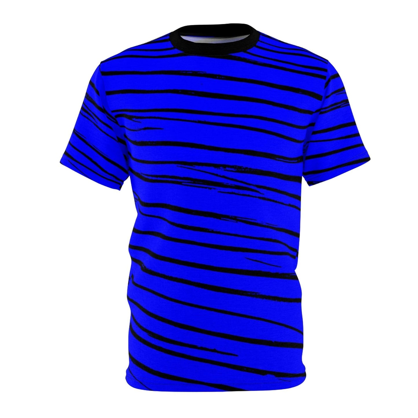 Black & Blue Strips Unisex Tee - Lizard Vigilante