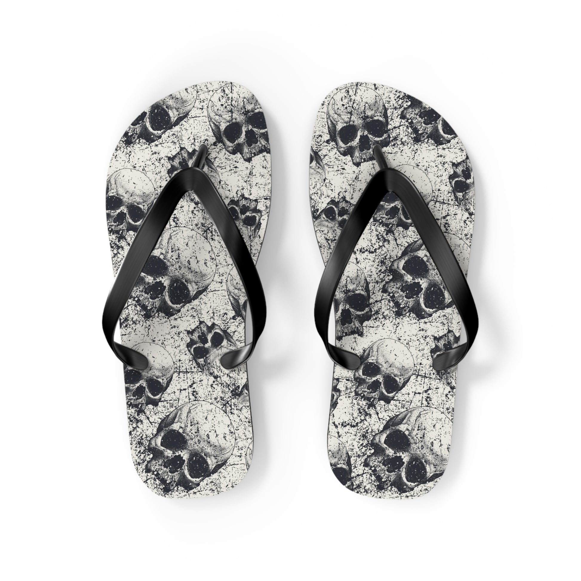 Ancient Skulls Flip Flops - Premium Shoes from Printify - Just $27.99! Shop now at Lizard Vigilante