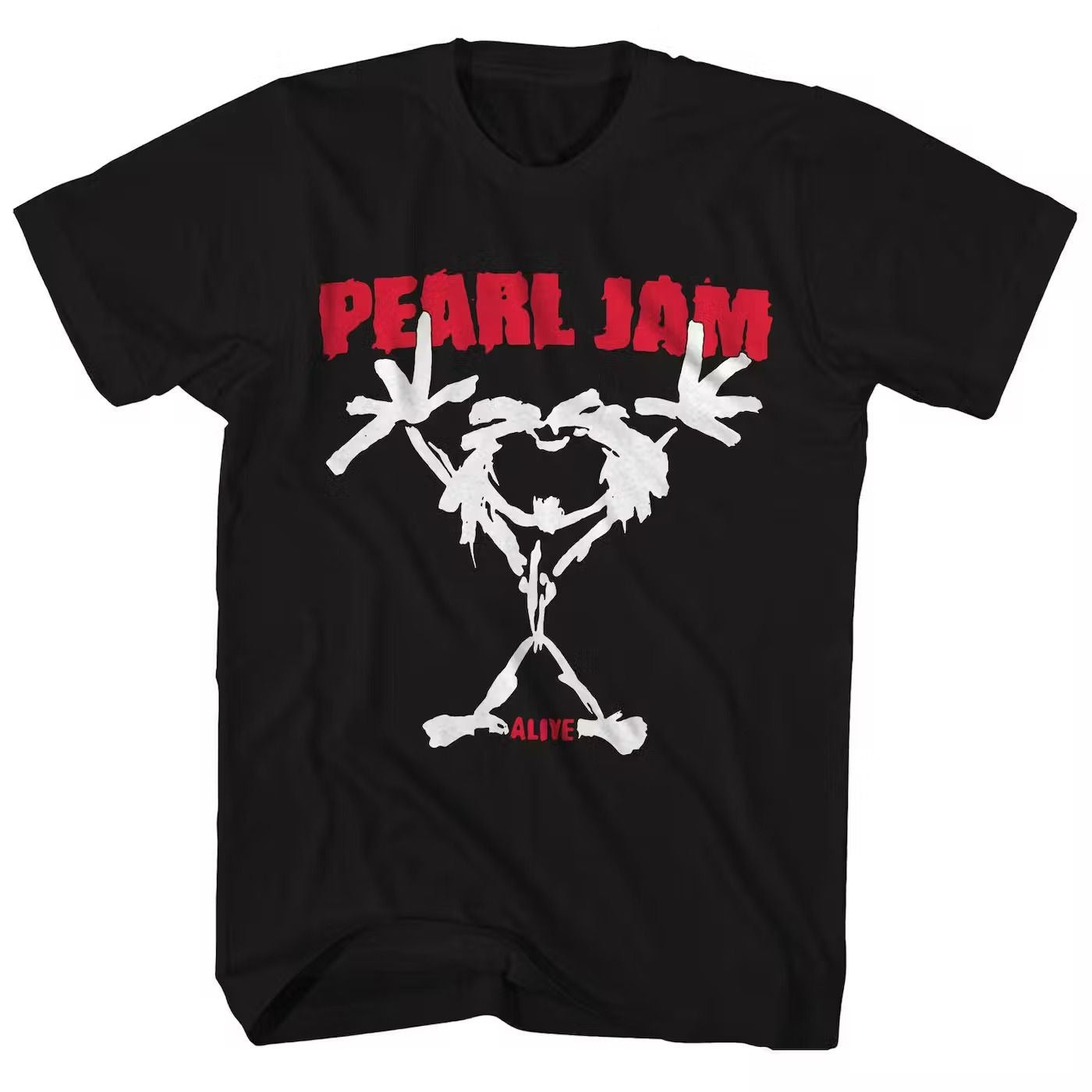 Pearl Jam Alive Stickman Mens T-shirt - Pearl Jam Set List - New Shirt