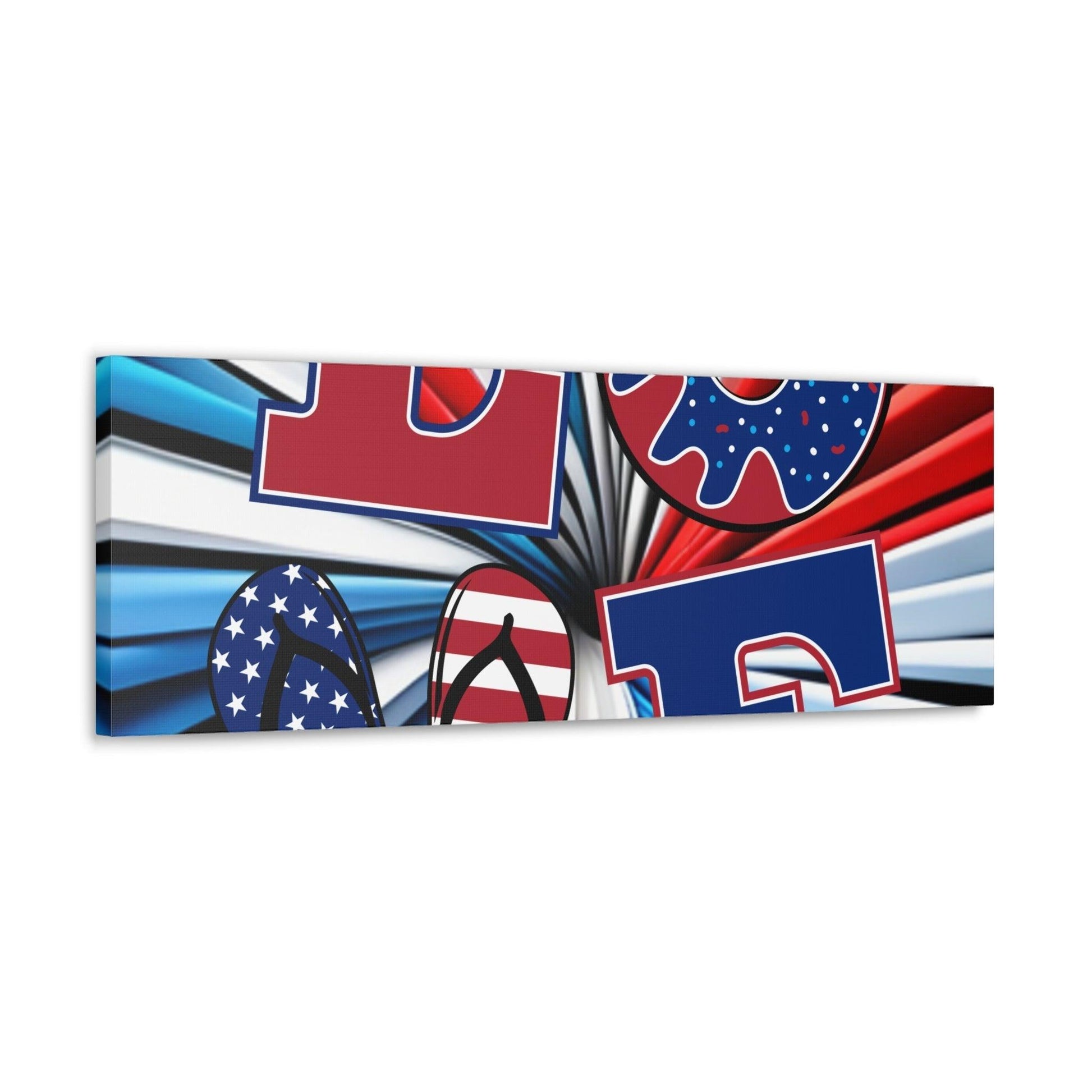 Patriotic Americans LOVE Valentine’s Day July 4th Canvas Gallery Wraps - Premium Canvas from Printify - Just $28.19! Shop now at Lizard Vigilante