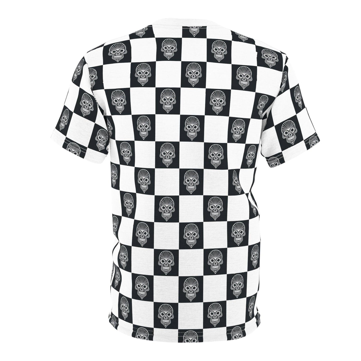 Checkerboard Skulls Unisex Tee Shirt - Lizard Vigilante