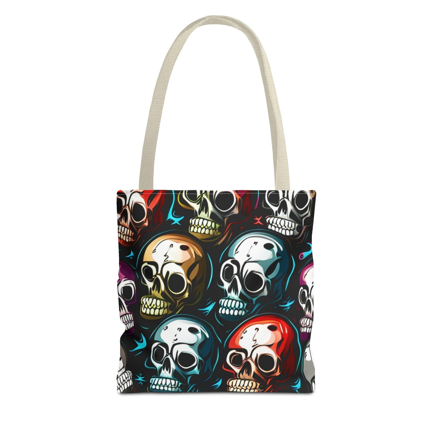 Death Metal Skulls Tote Bag (AOP) - Lizard Vigilante