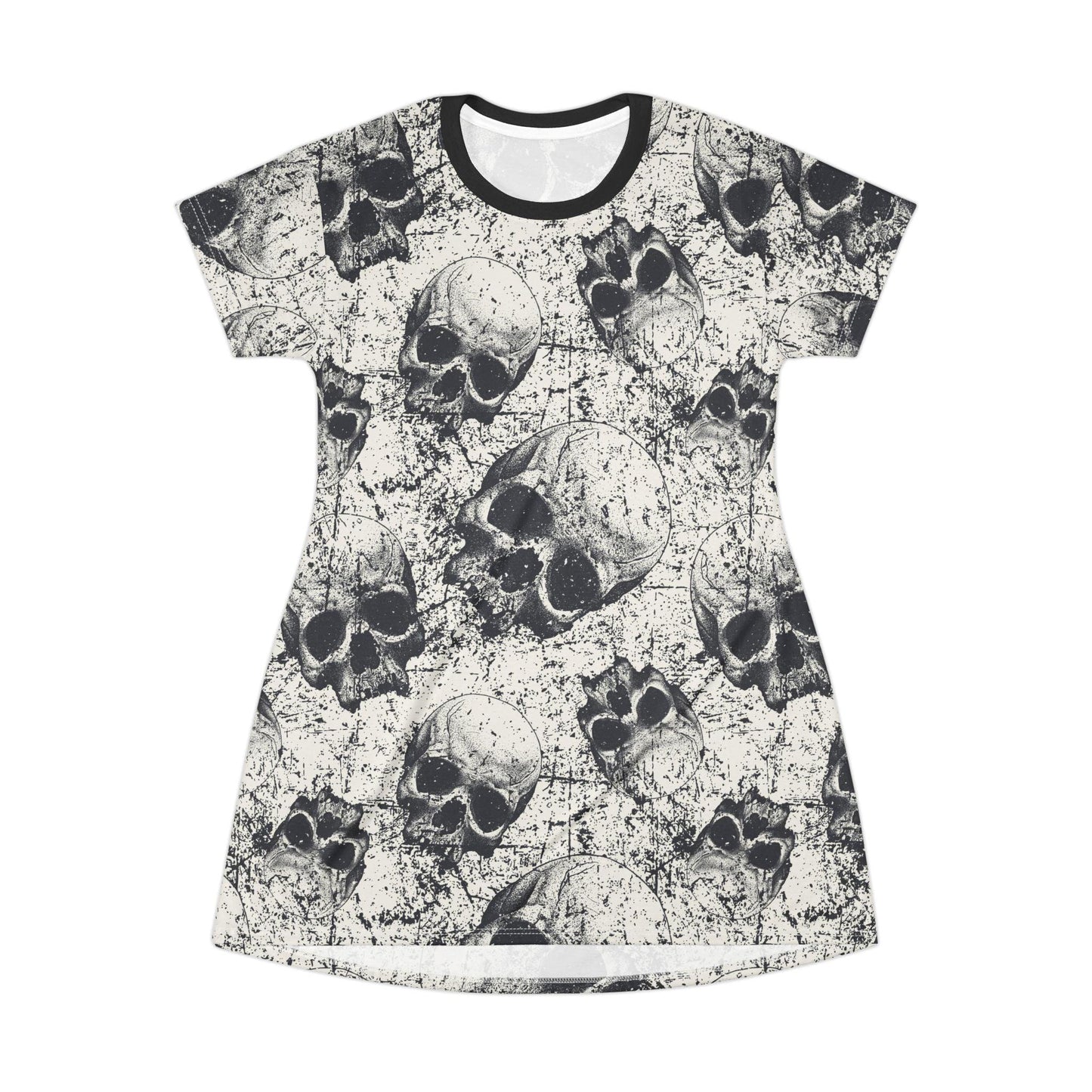 Ancient Skulls T-Shirt Dress - Premium All Over Prints from Printify - Just $47.39! Shop now at Lizard Vigilante