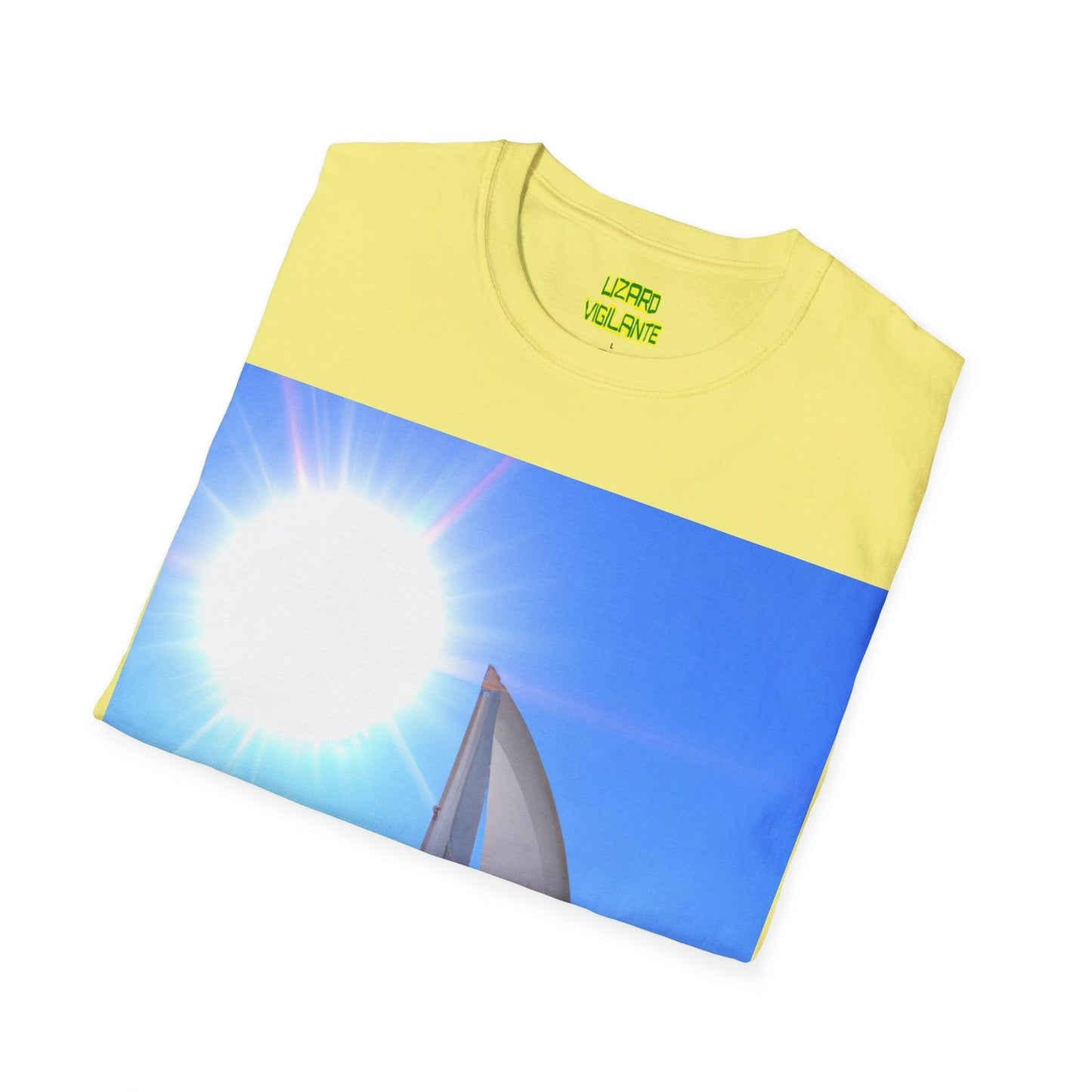 Sailing Boat Horiz Unisex Softstyle T-Shirt - Lizard Vigilante