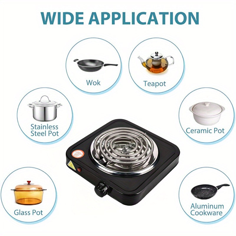 1000W Portable Electric Stove – 5-Speed Temperature Control Compact Cooking Solution for Home, Dorm, and Camping - Premium  from Lizard Vigilante - Just $38.88! Shop now at Lizard Vigilante