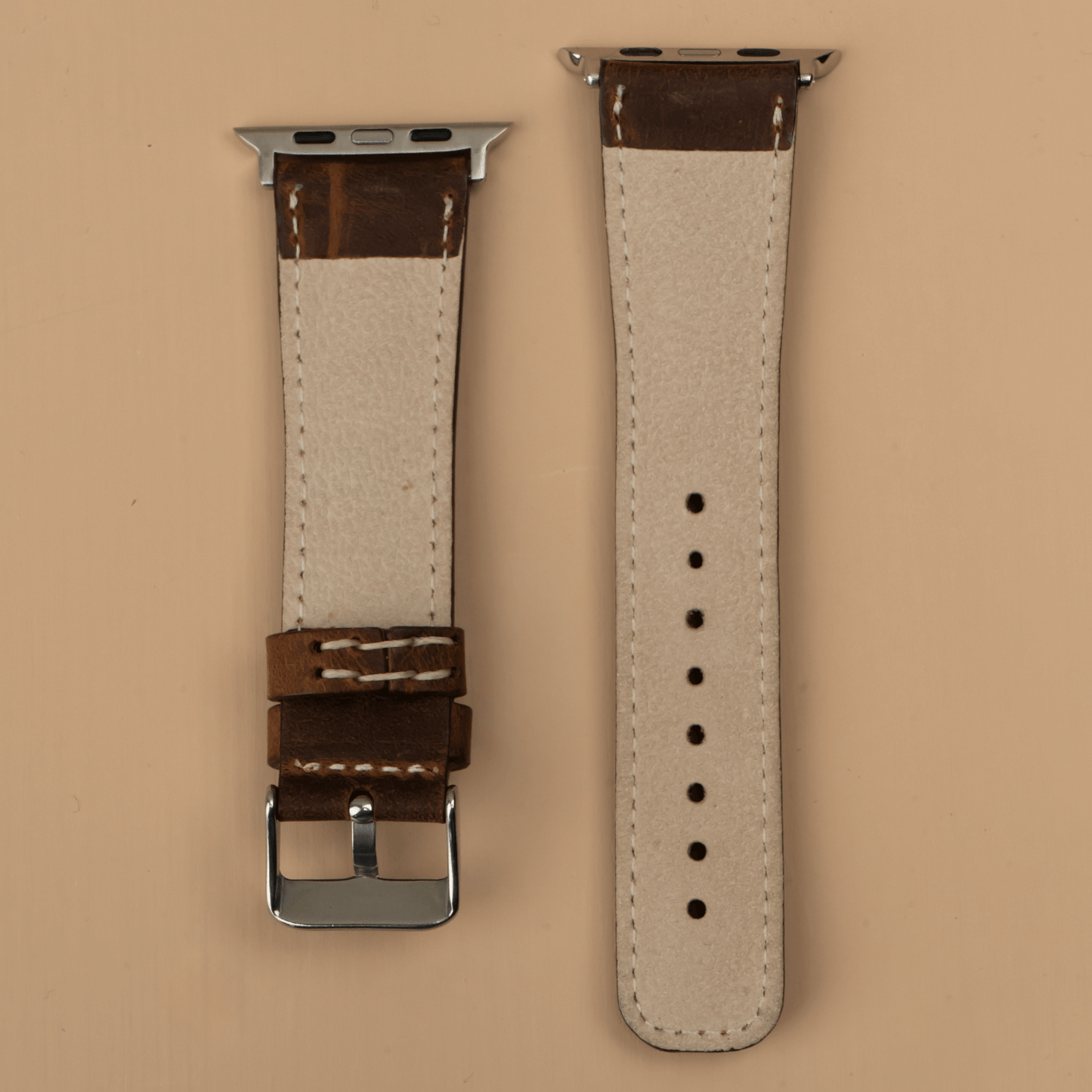Apple Watch Dark Brown Leather Strap - Boston