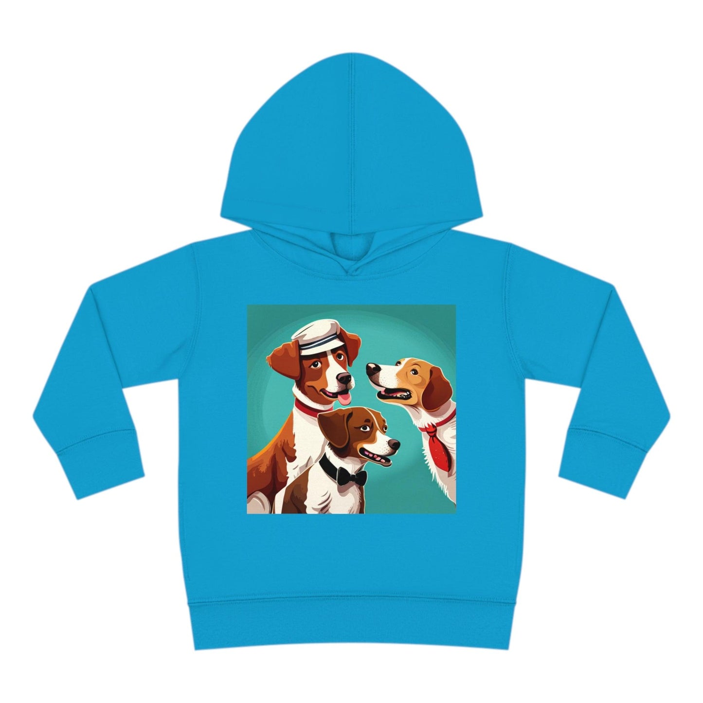 Illustrated Dogs Toddler Pullover Fleece Hoodie - Lizard Vigilante