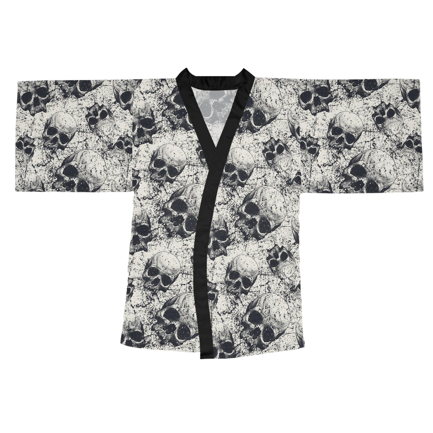 Ancient Skulls Long Sleeve Kimono Robe - Premium All Over Prints from Printify - Just $59.28! Shop now at Lizard Vigilante